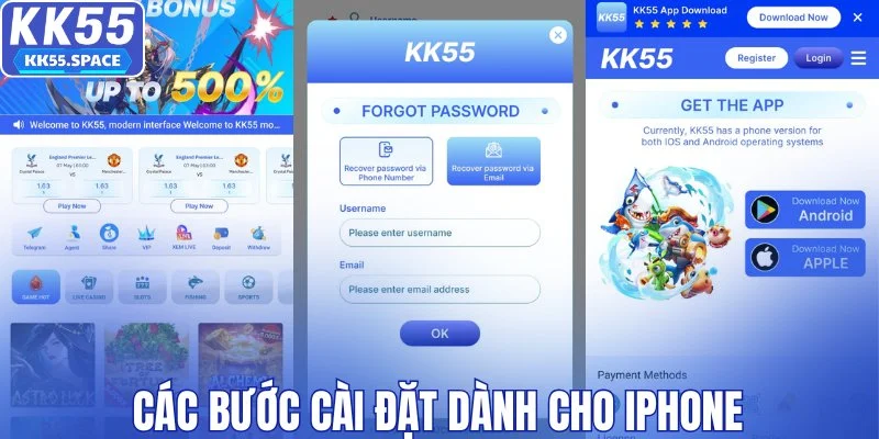 Các bước cài đặt dành cho iPhone